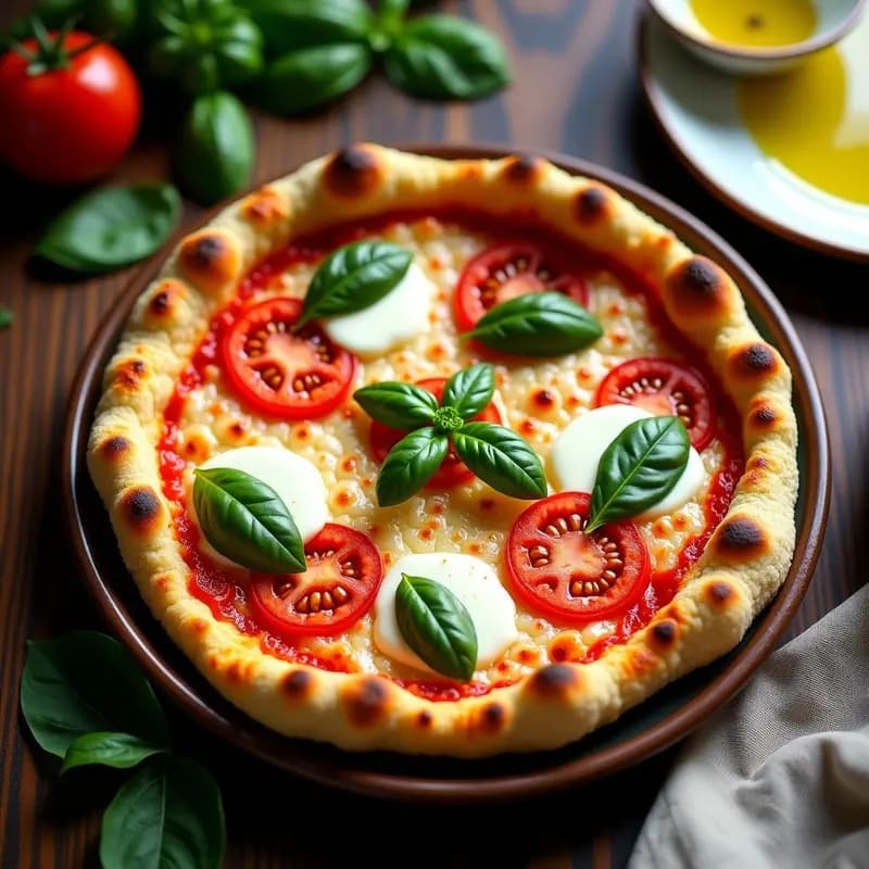 Pzza Margherita de Coliflor: Receta Italiana Keto y Sin Gluten en Airfryer