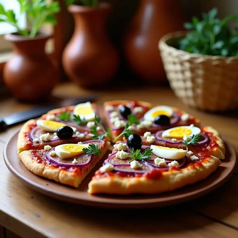 Pizza Moruna con Atún y Cebolla: Receta Española de fusión Árabe en Thermomix