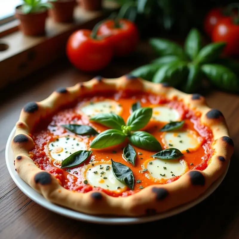 Pizza Napolitana con Mozzarella de Búfala: Receta Italiana Auténtica en Horno de Leña