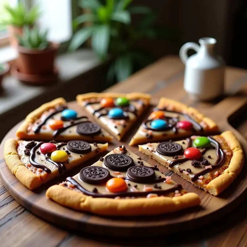 Pizza de Oreos y Crema de Avellanas: Postre o Cena con Base de Galleta