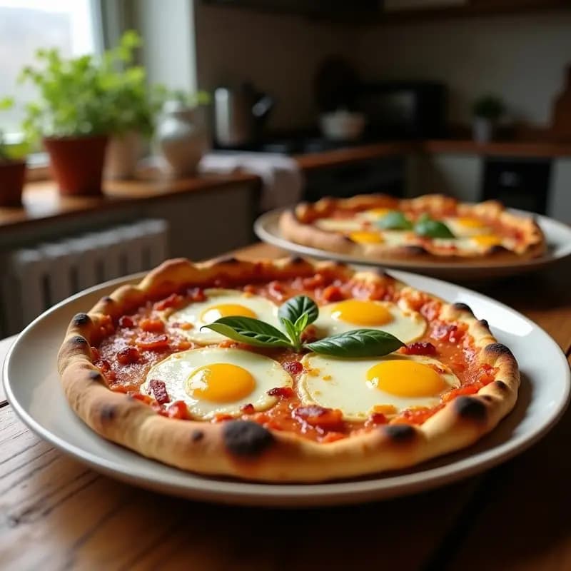 Pizza de Pan de Molde con Bacon, Huevo y Queso: Receta de Desayuno o Cena Rápida