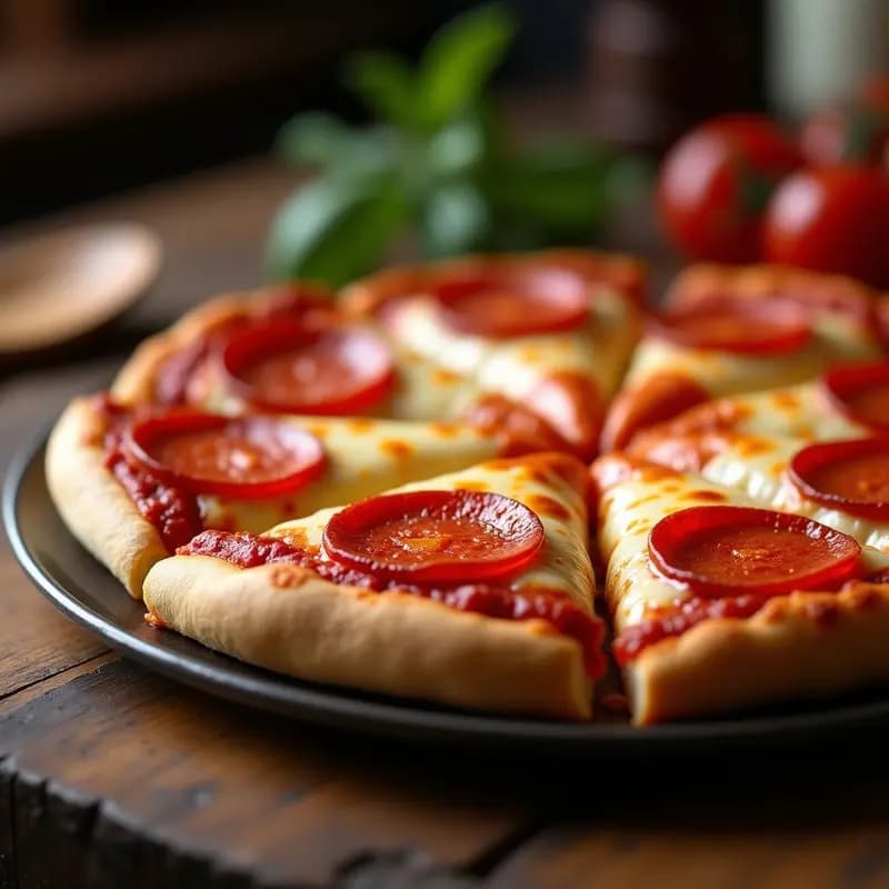Pizza de Pan de Molde con Pepperoni y Queso Mozzarella: Receta de Pizza Express en 10 Minutos