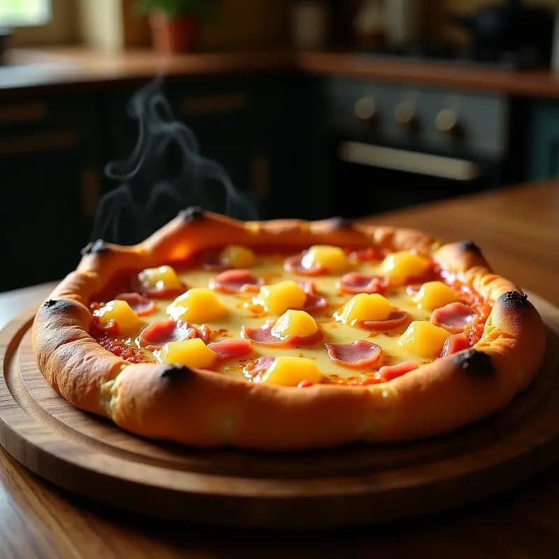 Pizza de Pan de Molde con Queso Fundido, Jamón York y Mermelada de Piña: Receta Rápida y Adictiva