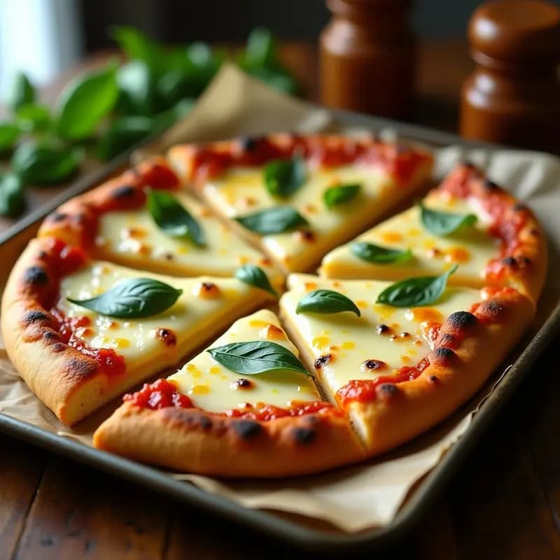 Pizza de Pan con Queso Mozzarella Ajo y Albahaca: Receta de Garlic Bread Extrema