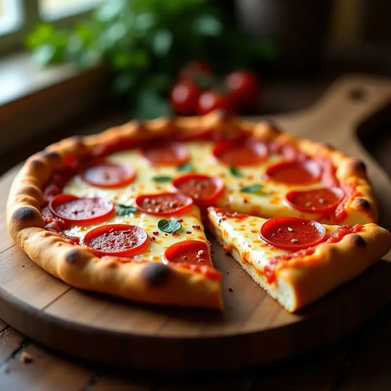 Pizza de Pepperoni con Costra de Queso Mozzarella: Receta que Desafía los Límites del Queso