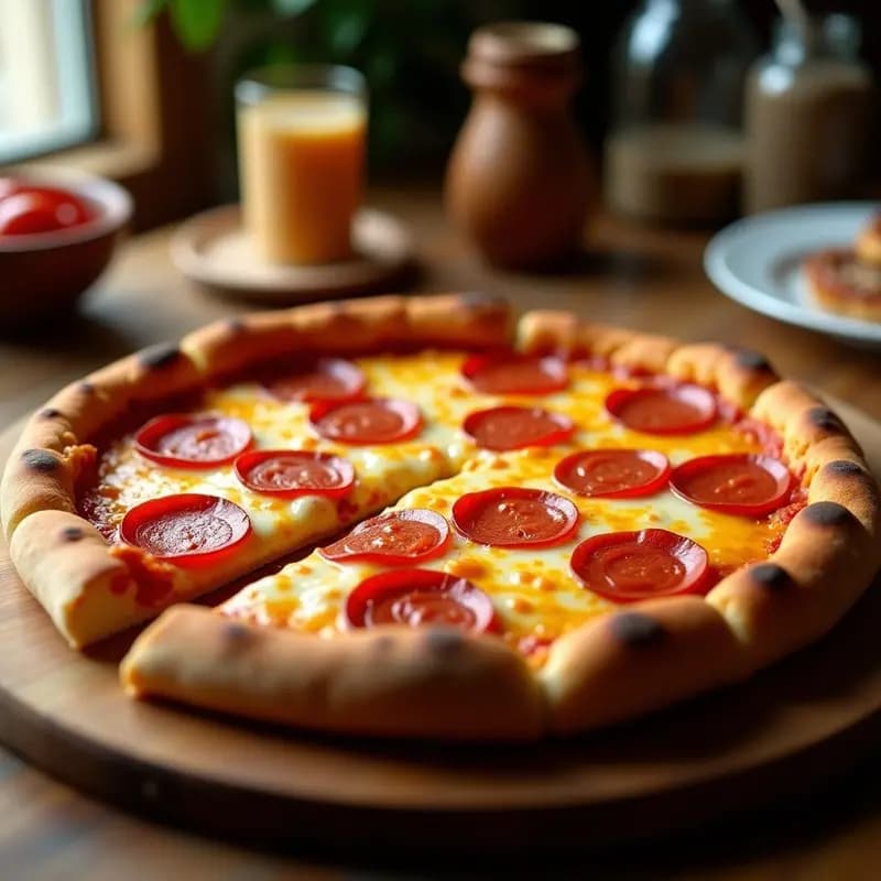 Pizza de Pepperoni con Extra Queso y Bordes Rellenos de Mozzarella: Receta para Devorar
