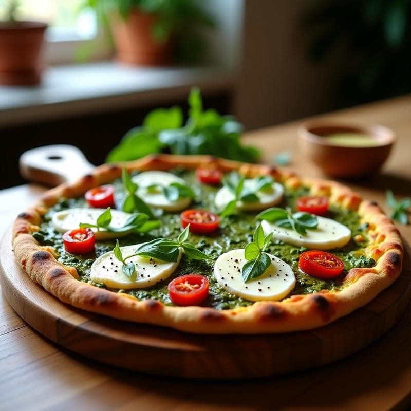 Pizza de Sarraceno con Pesto de Rúcula y Tomates Secos: Receta Sin Gluten en Thermomix