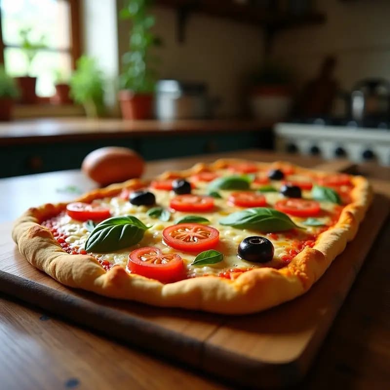 Pizza al Estilo Siciliano con Coliflor y Anchoas: Receta Italiana Keto y Sin Harina