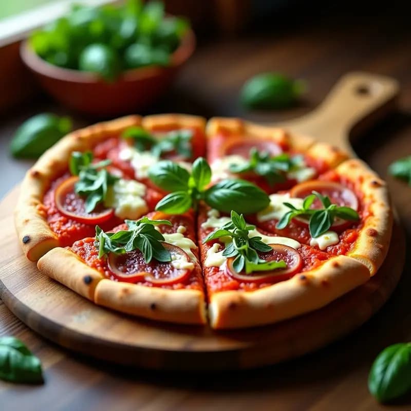 PIZZA al Taglio Estilo Romano con Rúcula y Jamón Crudo: Receta Italiana Crujiente en 20 Minutos