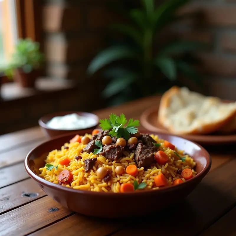 Plov Uzbekistán de Arroz y Zanahoria con Cordero: Receta Tradicional en Olla a Presión