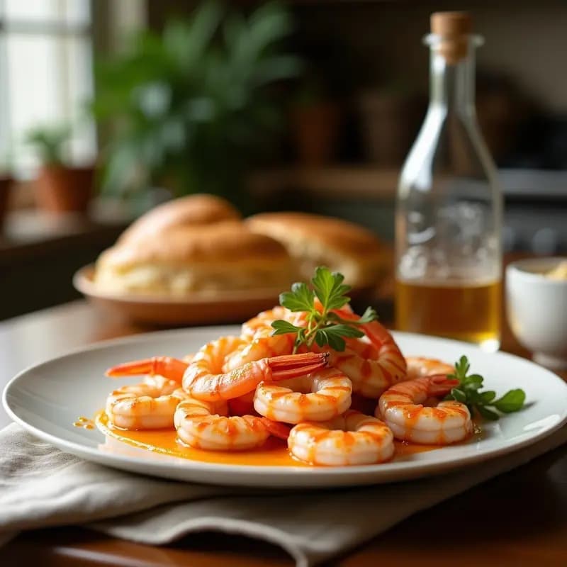 Po’ Boy de Gambas con Salsa Remoulade: Sándwich Cajún Crujiente y Rápido