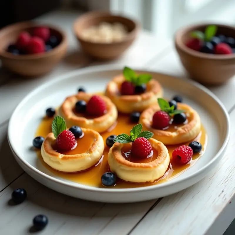 Poffertjes Holandes de Harina de Almendra: Postre Mini Sin Gluten en 10 Minutos