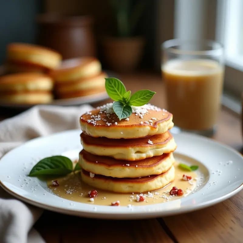 Poffertjes Holandesas de Harina de Coco: Mini Panqueques Veganos y Sin Lactosa