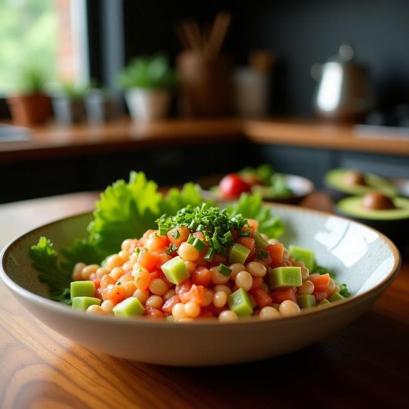 Poke Bowl de Aguacate y Edamame con Salsa de Wasabi: Receta Vegana y Alta en Proteína