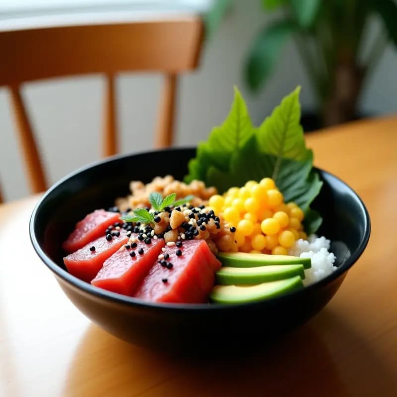 Poke Bowl Hawaiano con Atún Rojo: Receta Fresca con Maracuyá y Algas Nori