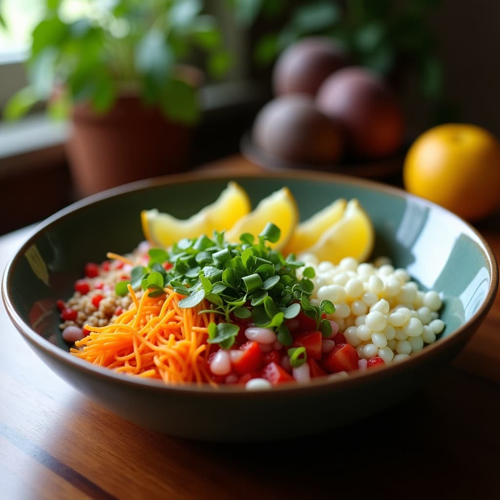 Poke Bowl de Remolacha y Aguacate con Aderezo de Cítricos: Receta Vegana y Sin Gluten