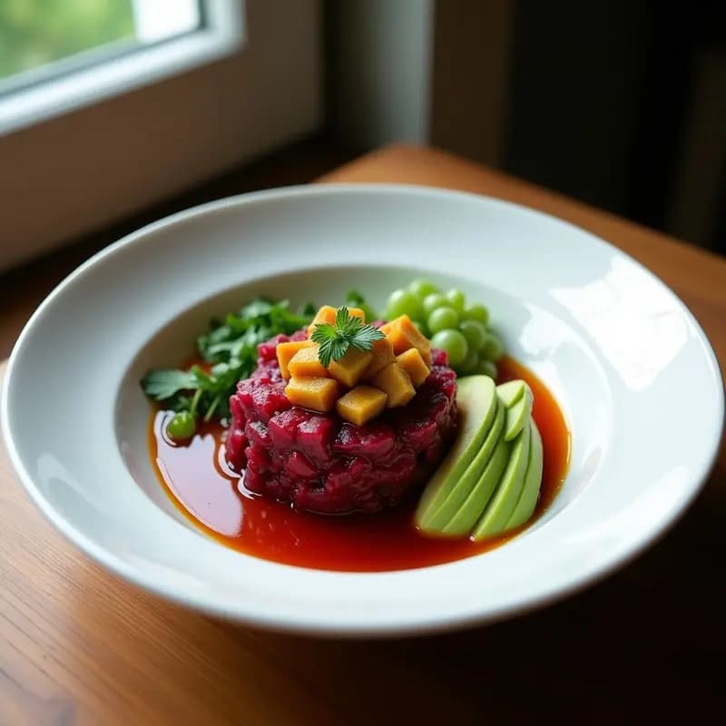 Poke Bowl de Remolacha Marina y Aguacate con Salsa de Tamarindo: Receta Veganahawaiiana Sin Pescado