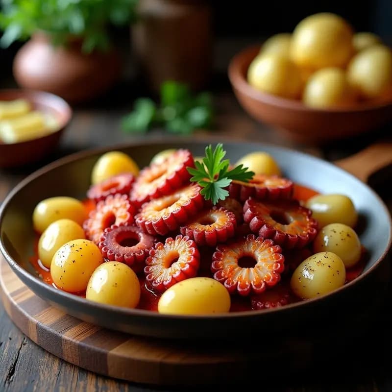 Polbo á Feira: Pulpo Gallego con Pimentón y Patata en Olla Rápida