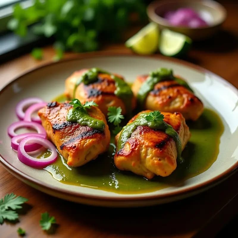 Pollos a la Brasa Peruana con Aderezo de Aji Verde: Receta en Airfryer con Piel Crujiente