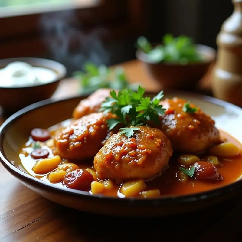 Pollo al Chutney de Dátiles y Jengibre: Receta India en Olla Lenta con Toque Dulce