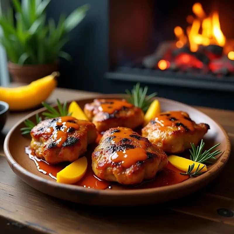 Pollo Jerk con Mango y Habanero: Receta Jamaicana Picante en Parrilla