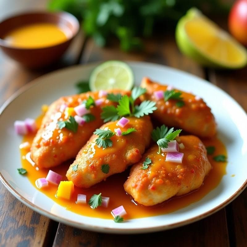 Pollo al Mango y Chile Habanero: Receta Caribeña en Airfryer Sin Aceite