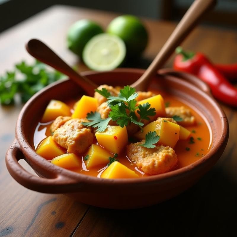 Pollo al Mango y Habanero: Receta Caribeña en Olla Express con Toque Dulce-Picante