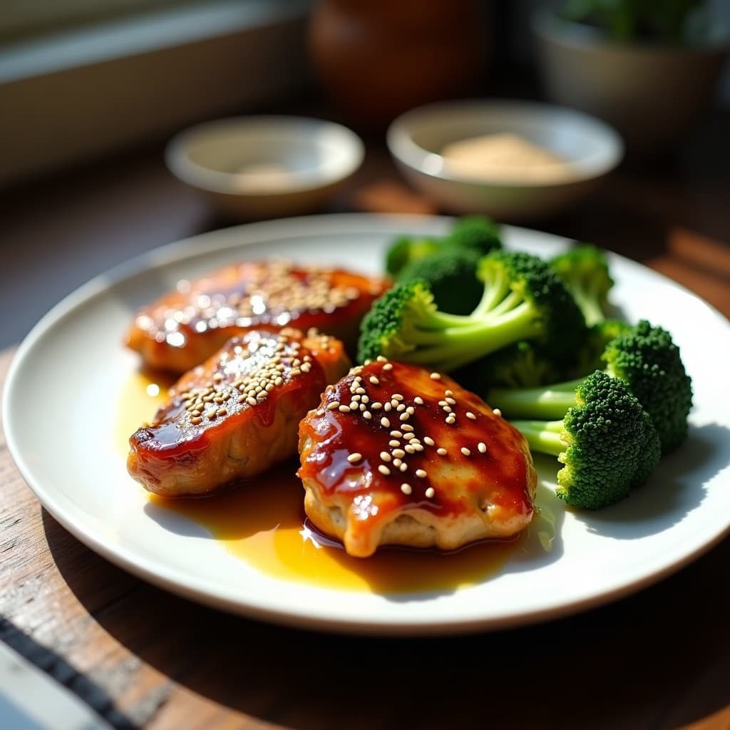 Pollo al Miso y Miel con Brócoli al Vapor: Receta en Olla Exprés Alta en Proteína