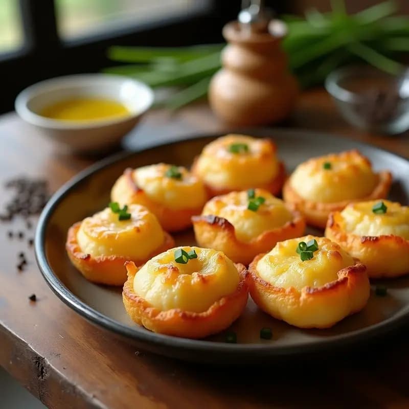 Pommes Dauphine con Queso Gruyère: Aperitivo Francés Crujiente y Sin Lactosa