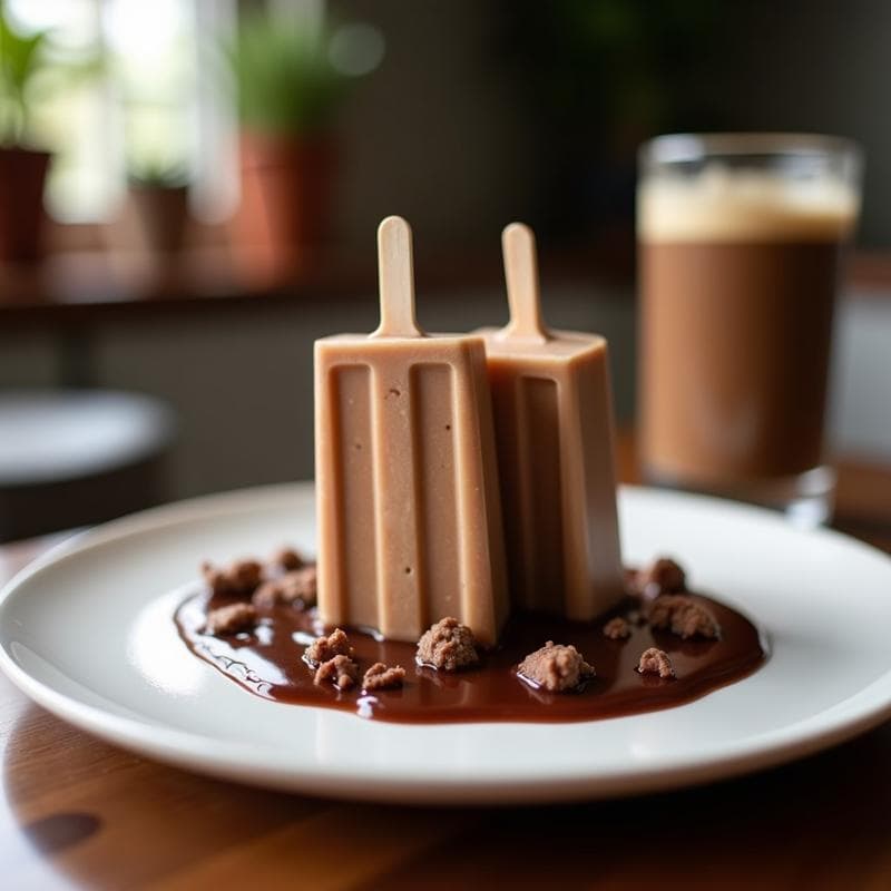 Popsicles de Café Frío con Capas de Cacao y Chía: Postre Keto Sin Azúcar y Energético