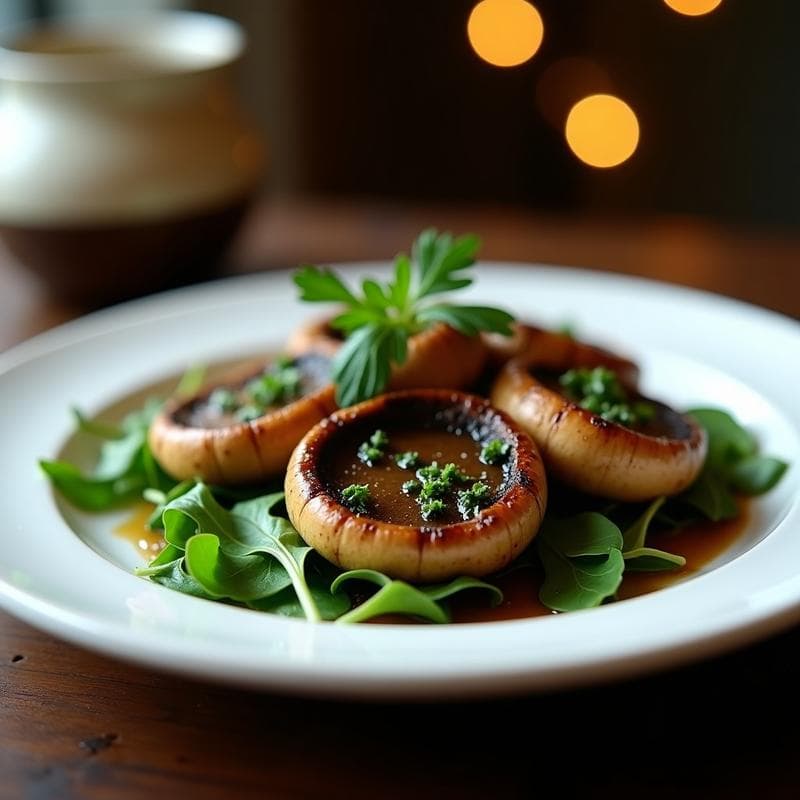 Porcini al Horno con Vinagreta de Trufa Negra: Receta Vegana y Low Carb
