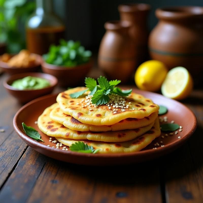 Porotta de Garbanzo y Espinacas: Desayuno Indio Sin Gluten y Alto en Hierro