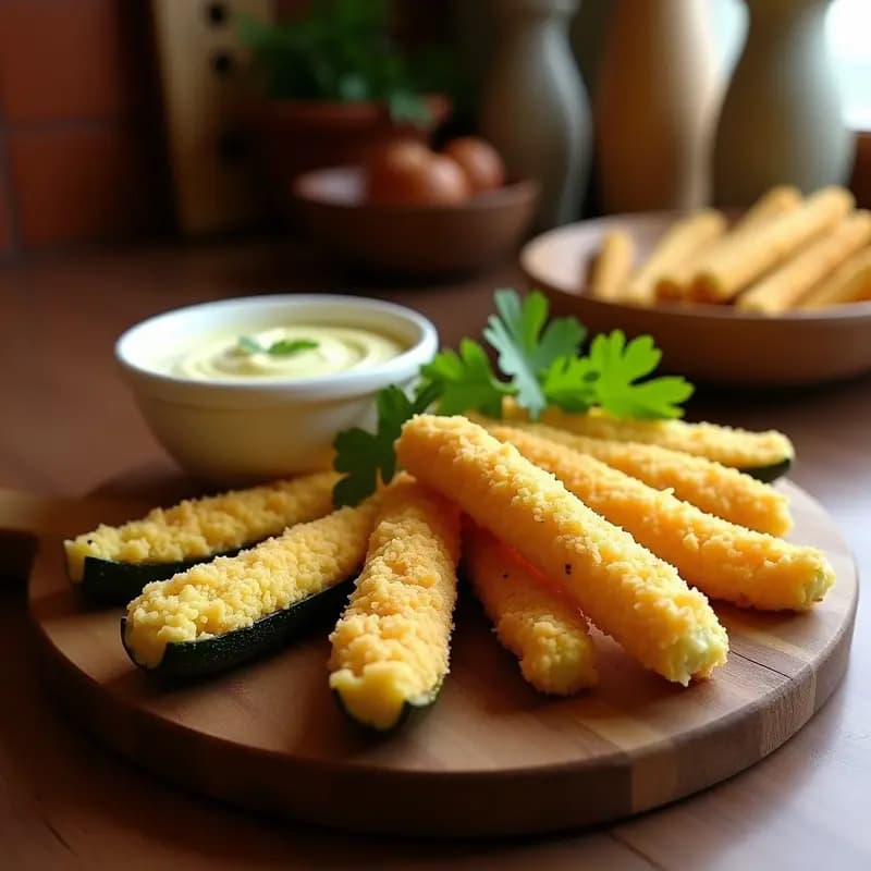 Porras de Calabacín con Salsa Alioli: Aperitivo Andaluz en Airfryer
