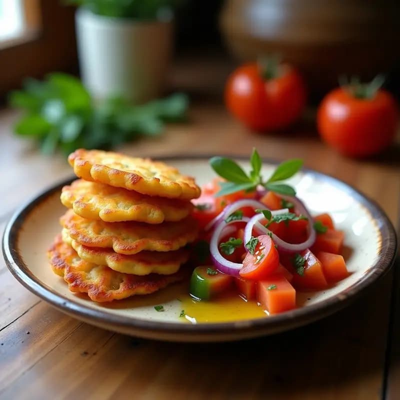 Porras Santomera con Ensalada: Tapa Murciana Crujiente y Fresca