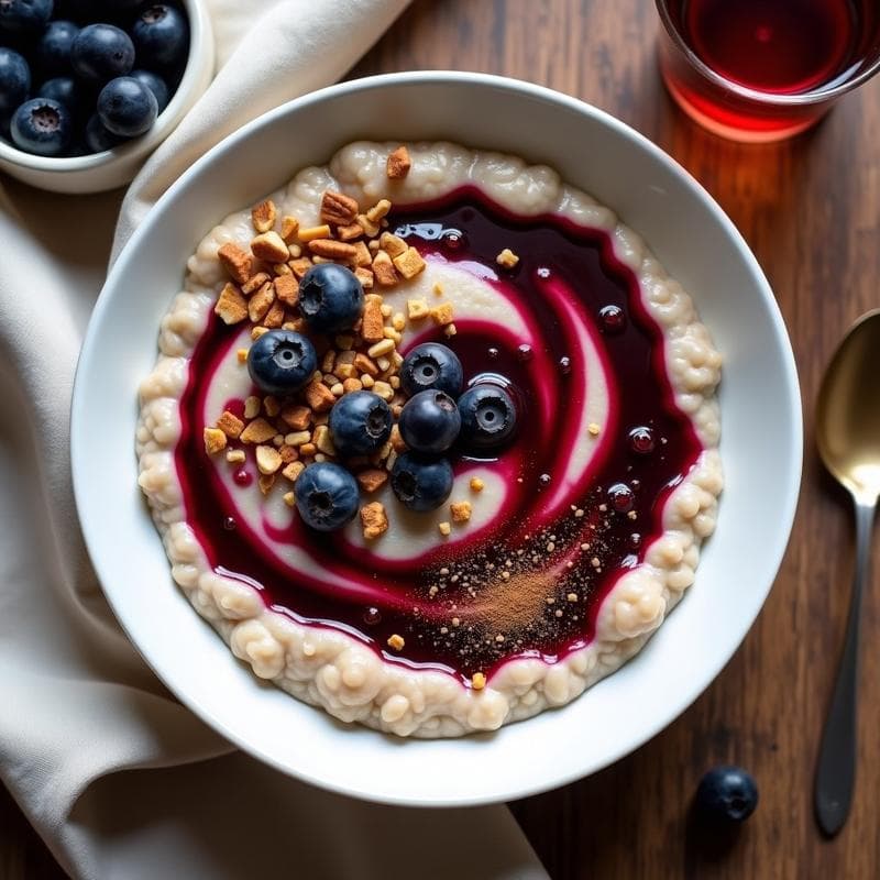 Porridge de Alforfón con Compota de Arándanos y Canela: Desayuno Sin Gluten y Keto en Thermomix