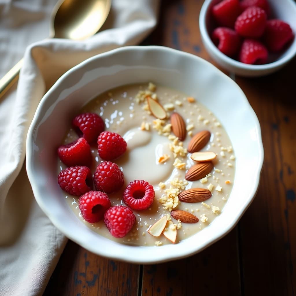 Porridge de Amaranto y Polvo de Baobab con Leche de Almendras: Desayuno Africano Superfood