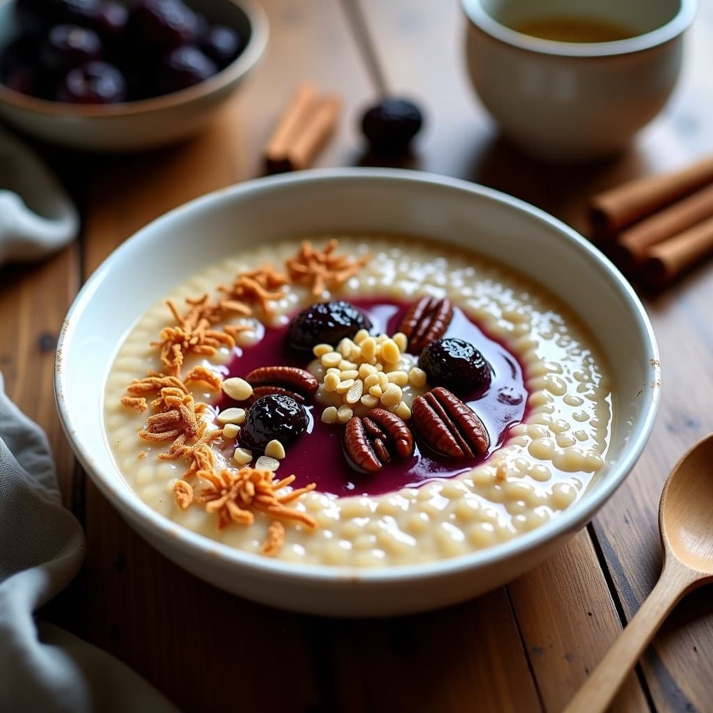 Porridge de Amaranto con Compota de Ciruelas y Canela: Desayuno Sin Gluten y Energético