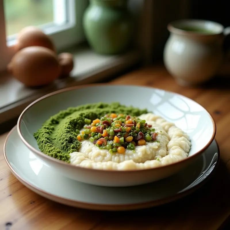 Porridge de Amaranto con Leche de Coco y Polvo de Matcha: Desayuno Vegano Antioxidante