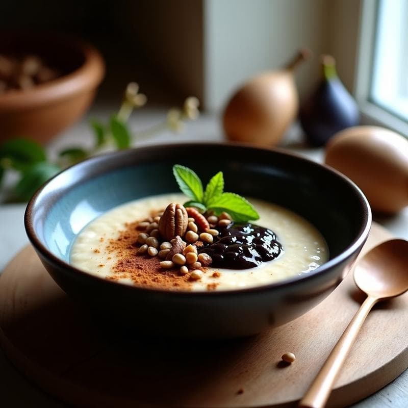 Porridge de Amaranto con Compota de Higo Negro y Canela: Desayuno Azteca Antiinflamatorio en 10 Minutos