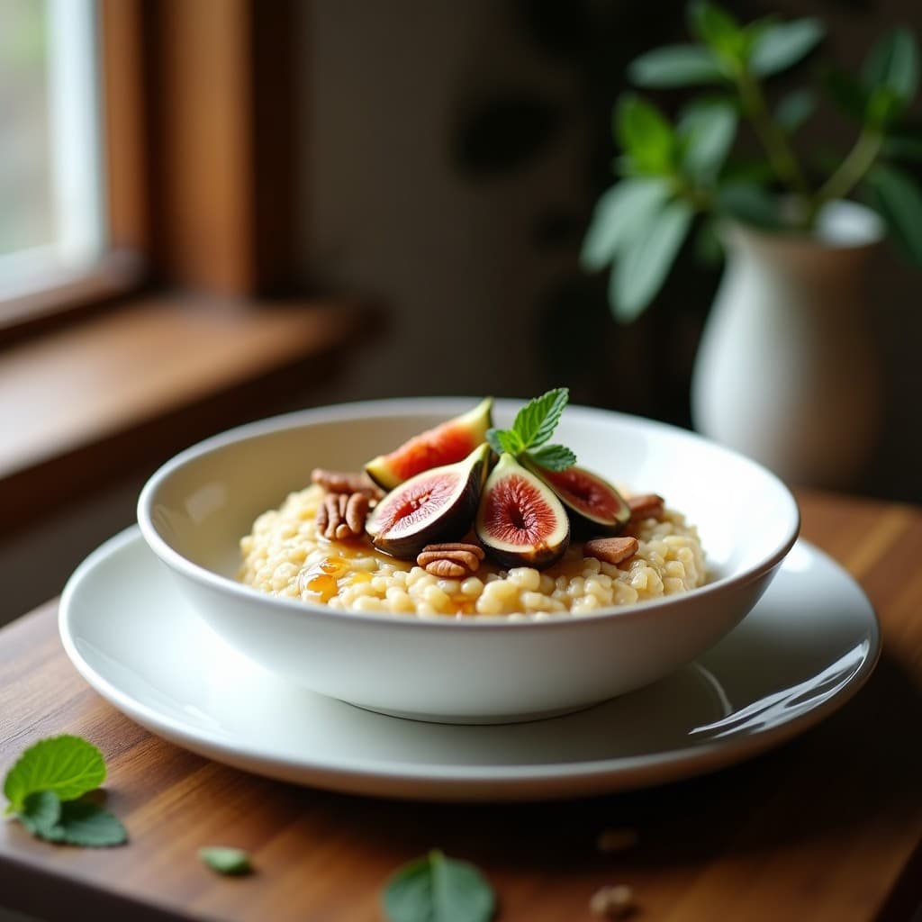 Porridge de Amaranto y Higos: Desayuno Peruano Sin Gluten con Topping de Nueces