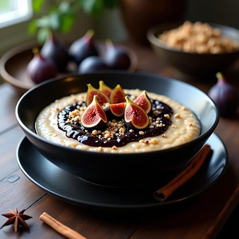Porridge de Amaranto con Compota de Higos Negros: Desayuno Azteca Keto sin Lácteos