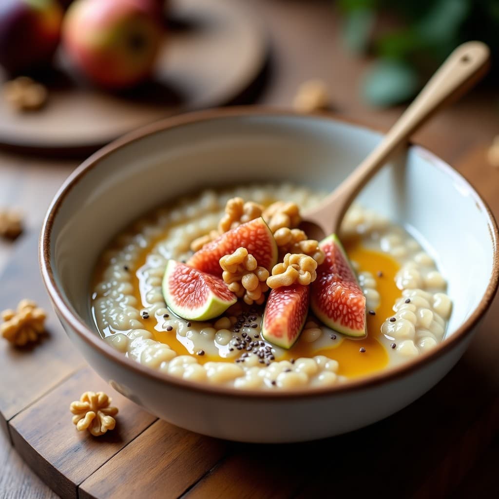 Porridge de Amaranto con Leche de Almendra y Higos: Desayuno Vegano y Sin Gluten