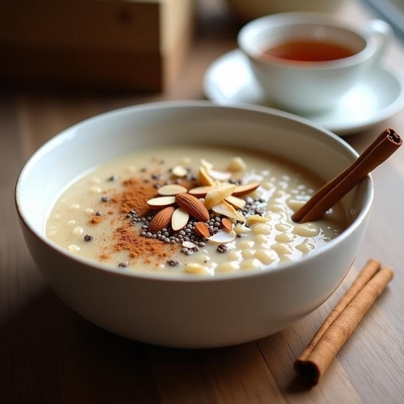 Porridge de Amaranto con Leche de Almendras y Canela: Desayuno Sin Gluten y Alto en Fibra