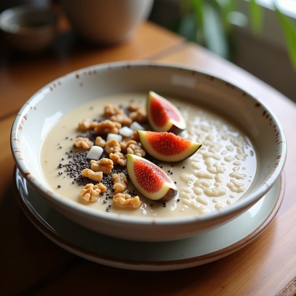 Porridge de Amaranto con Leche de Almendras y Higos: Desayuno Peruano Sin Azúcar