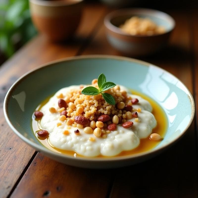 Porridge de Amaranto y Leche de Coco: Desayuno Sin Gluten con Toppings de Frutos Secos