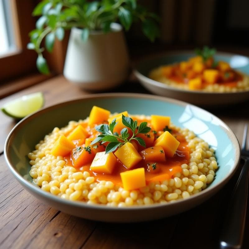 Porridge de Amaranto y Mango con Chutney de Chile Habanero: Desayuno Indio Picante y Energético