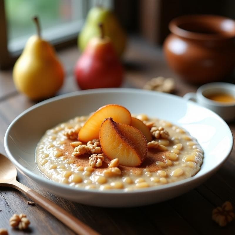 Porridge de Amaranto con Pera Asada y Canela: Desayuno Sin Lácteos y Rápido en Thermomix