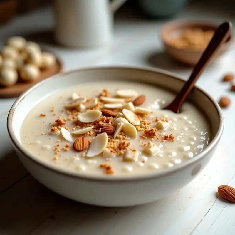P routine de Arrurruz con Leche de Macadamia: Desayuno Brasileño Sin Gluten