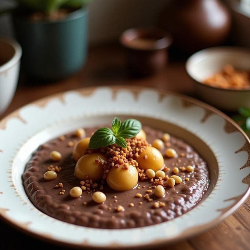 Porridge de Cacao y Plátano Macho: Desayuno Vegano Rico en Magnesio