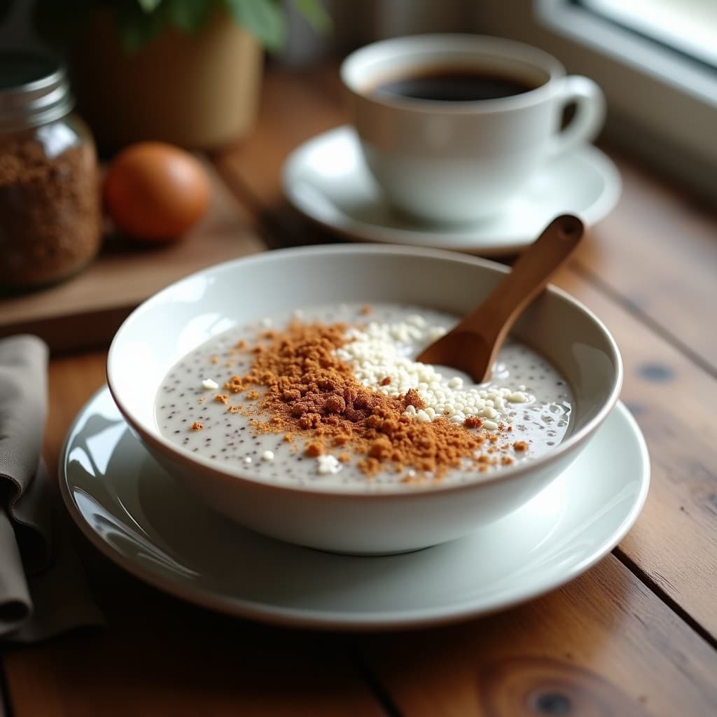 Porridge de Chía con Leche de Avellanas y Canela: Desayuno Vegano Sin Azúcar